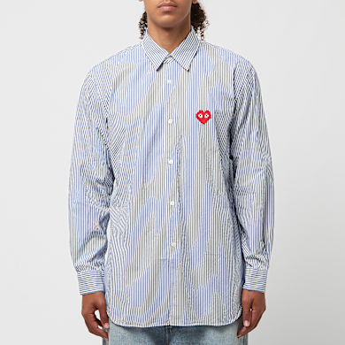 Buy Comme des Garcons Play Men's Shirt Woven in blue | P1B024-STR