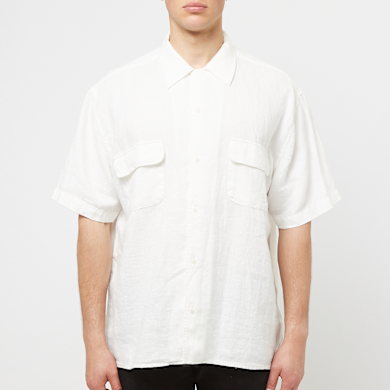Buy YMC Wray Short Sleeve Shirt (Linen) in white | P2WAH-WHT | solebox