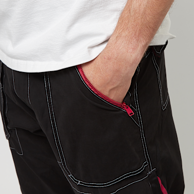 Buy Pleasures Public Utility Pants in zwart | P24SP038-BLACK | solebox