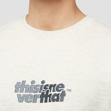 a Buy thisisneverthat OL-Logo Crewneck in beige | TN251TSWCW01-OAT