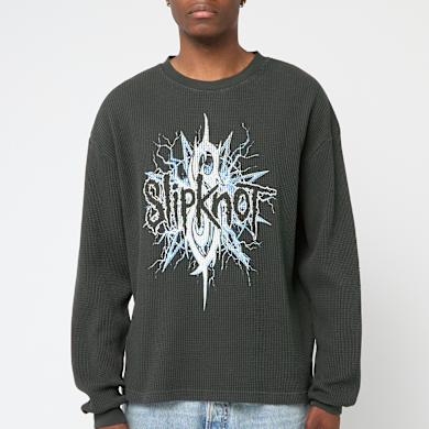 Slipknot ロンT Lサイズ Buy Pleasures x Slipknot Spit Thermal Long Sleeve in green
