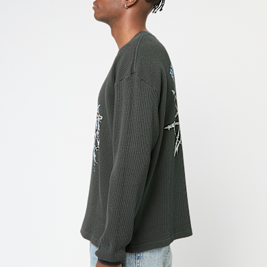Buy Pleasures x Slipknot Spit Thermal Long Sleeve in green