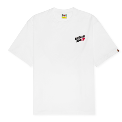 Buy A Bathing Ape Logo Relaxed Fit Tee in white | 001TEL301302MWHT