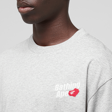 Buy A Bathing Ape Logo Relaxed Fit Tee in grey | 001TEL301302MGRA