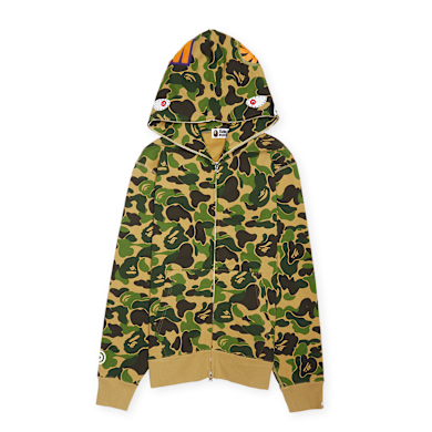 A・BATHING APE パーカー crystal stone Buy A Bathing Ape ABC Camo Crystal Stone Shark Full Zip Hoodie in
