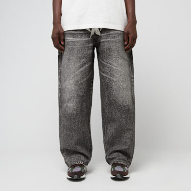 パンツ STA PATTERN LOOSE FIT DENIM PANTS BLACK Buy A Bathing Ape Fake Print Sta Loose Fit Denim Pants in grey