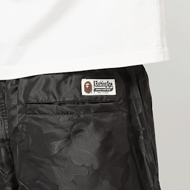 Buy A Bathing Ape 1st Camo Bathing Ape Logo Shorts in black