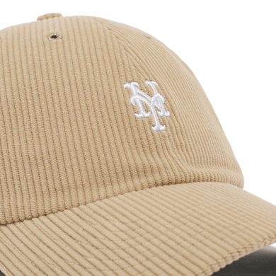 Buy '47 MLB New York Mets Cord Base Runner Clean Up Cap in beige