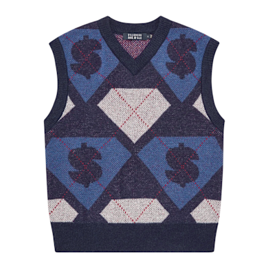 Buy Billionaire Boys Club Diamonds & Dollars Argyle Knitted Vest 