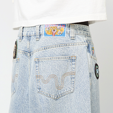 Buy ICECREAM Running Puppy Patch Triple Scoop Denim Pant in blue
