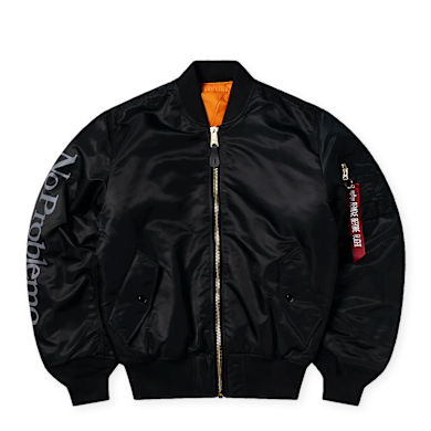 Buy No Problemo x Alpha Industries No War MA-1 Jacket in black