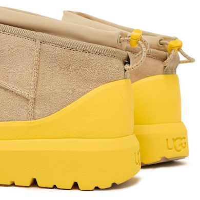 UGG プラットフォームスニーカー ベージュ/イエロー Buy UGG Cl Ultra Mini Weather Hybrid in beige | 1174196-MMM | solebox