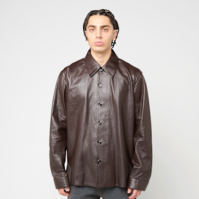 Buy Our Legacy Welding Shirt Fluid Calfskin in umber brown