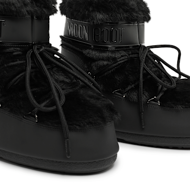 Buy Moon Boot Wmns Icon Low Faux Fur in black | 80D1409390-N001