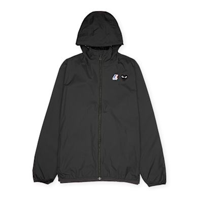 BLACK COMMEdesGARCONS フード付きジャケット　サイズXS Buy Comme des Garcons Play K-Way Full Zip Jacket Black Emblem in