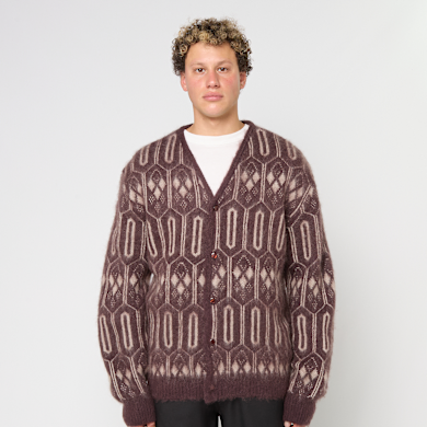 Buy Needles Mohair Cardigan in burgundy | RW357-BURGUNDY | solebox