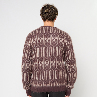 Buy Needles Mohair Cardigan in rood | RW357-BURGUNDY | solebox