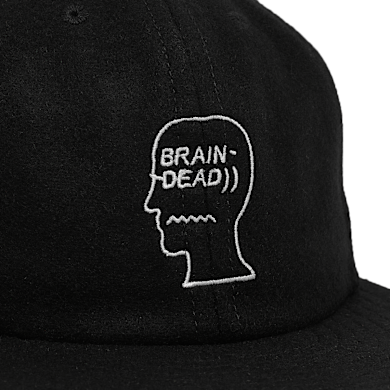Buy Brain Dead Flannel Logohead 6 Panel Hat in black | 3112-BLK