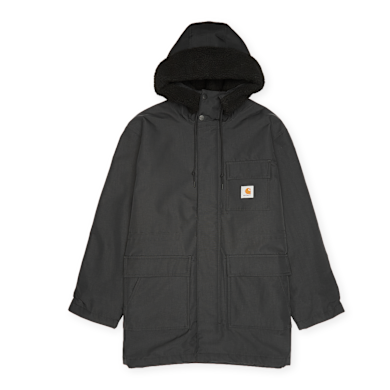 Carhartt WIP SIBERIAN PARKA 黒M フェード雰囲気 Carhartt WIP Mens Winter Siberian Parka Canvas Jacket Black