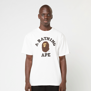 Buy A Bathing Ape College Tee in white | 001TEL801001MWHT | solebox