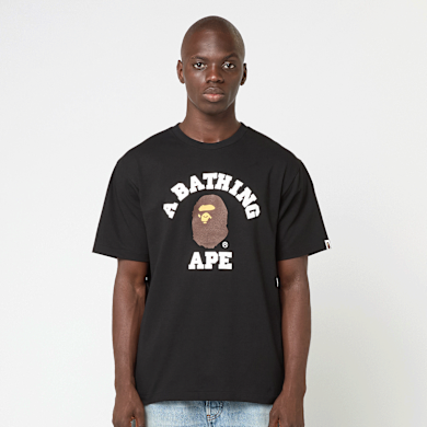 Buy A Bathing Ape College Tee in black | 001TEL801001MBLK | solebox