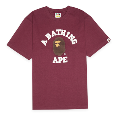 Buy A Bathing Ape College Tee in red | 001TEL801001MBUR | solebox