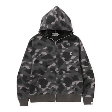 Buy A Bathing Ape One Point Color Camo Cropped Full Zip Hoodie in