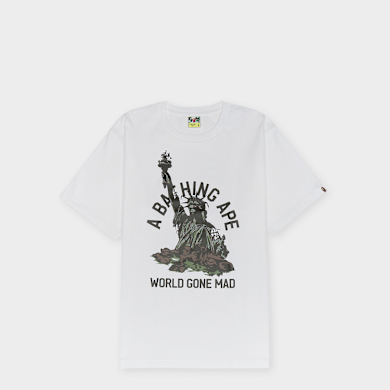 トップス A Bathing Ape Statue of Liberty Sweat Buy A Bathing Ape Statue Of Liberty Tee M in white