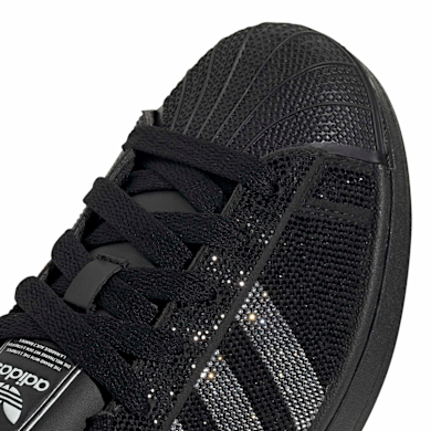 Black Suede Et Or Adidas Superstar Femme Noir Brillant Adidas Originals  Wmns Superstar II Rhinestone Crystal Sneaker Women Black Size 36 2/3