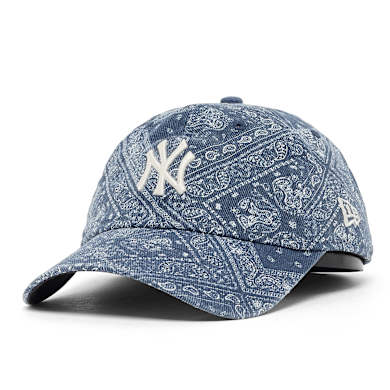 【NEW ERA】9TWENTYカシミヤ100%銀座店オープン限定CAP Buy New Era Washed Paisley 9Twenty New York Yankees Cap in blue