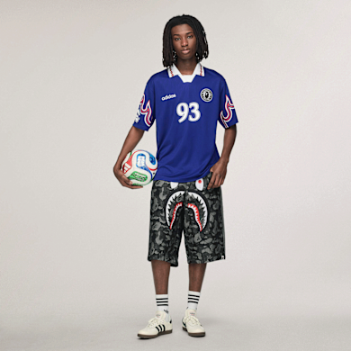 Buy adidas Originals x Bape SSL Flame Jersey in blue | KF4914