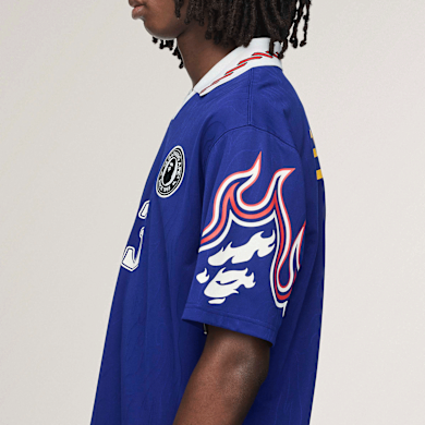 【XLサイズ】adidas × BAPE Flame Jersey Buy adidas Originals x Bape SSL Flame Jersey in blue | KF4914