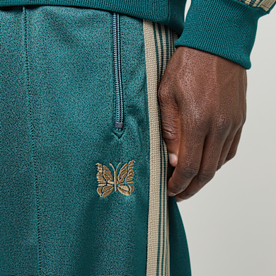 Buy Needles Track Pant - Poly Smooth in green | SX406-B | solebox