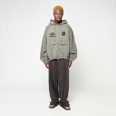 Buy Umbro by Slam Jam Royal Arms Zip Masked Hoodie in grey
