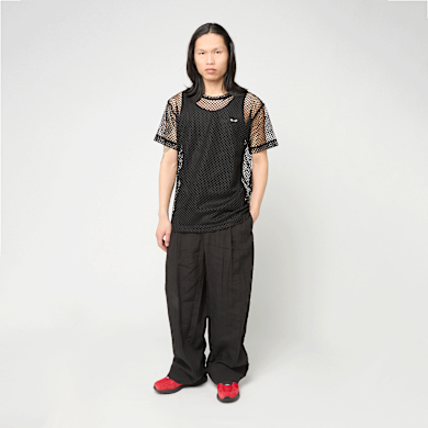 Buy Comme des Garcons Play T-Shirt Red Emblem Mesh Black Heart in