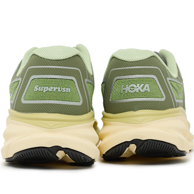 Buy Hoka x Supervsn Clifton One9 in Mantis Green/Ice Grey/Neon