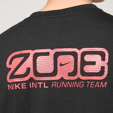 Buy Nike Running Nrg Tee in black/bright crimson | IR4476-010