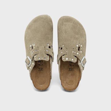 Buy Birkenstock Boston Rivet LEVE (narrow) in grey | 1030418 | solebox