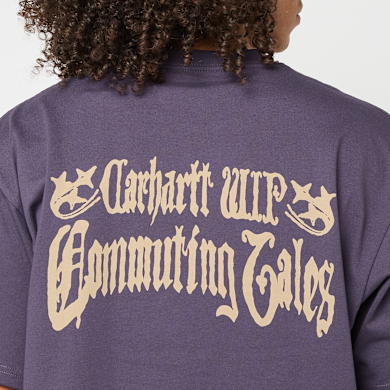 Buy Carhartt WIP Commuting Tales T-Shirt in purple | I036010-889XX