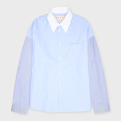 リボン Buy Marni Long Sleeve Shirt in blauw | CUMU0061S8-UTC566-00B51