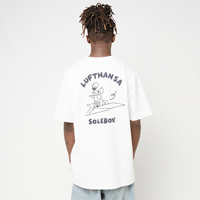 Buy solebox x Lufthansa T-Shirt Paperplane in white | SBXLUFTHANSA