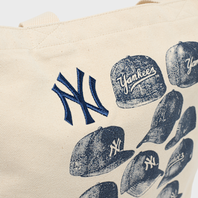 Buy New Era MLB New York Yankees Cap Graphic Tote Bag in beige
