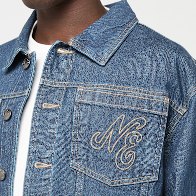 Buy New Era Script Denim Jacket in blue | 60856160 | solebox