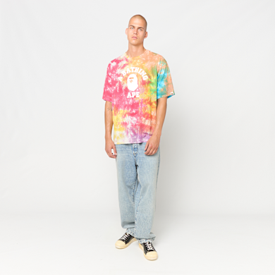 の Buy A Bathing Ape Tie Dyed College Relaxed Fit Tee M multi in
