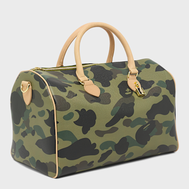 Buy A Bathing Ape 1st Camo Boston Bag in green | 001BAM301008MGRN