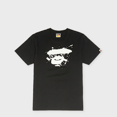 Buy A Bathing Ape Graffiti Ape Face Tee in black