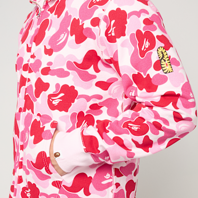 Buy A Bathing Ape ABC Camo 2nd Shark Full Zip Hoodie in pink