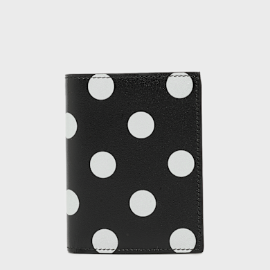 Buy Comme des Garcons Wallet Dots Printed Leather black in white
