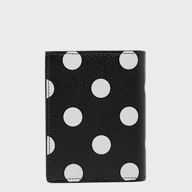 Buy Comme des Garcons Wallet Dots Printed Leather black in white