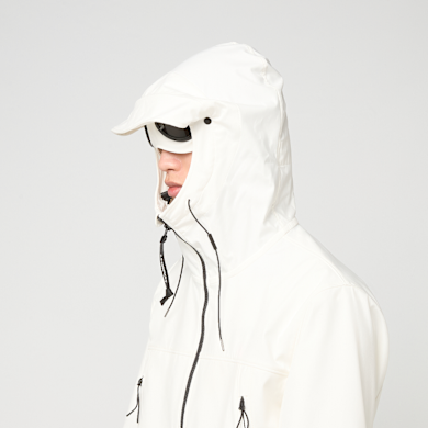 Buy C. P. Company Shell-R Goggle Jacket in white | MOW728A00-5968A